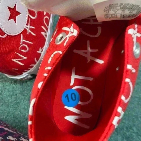 Converse Men UNT1TL3D High Top Sneaker Shoe 10 White Red Canvas Not a Chuck NEW - Picture 5 of 14